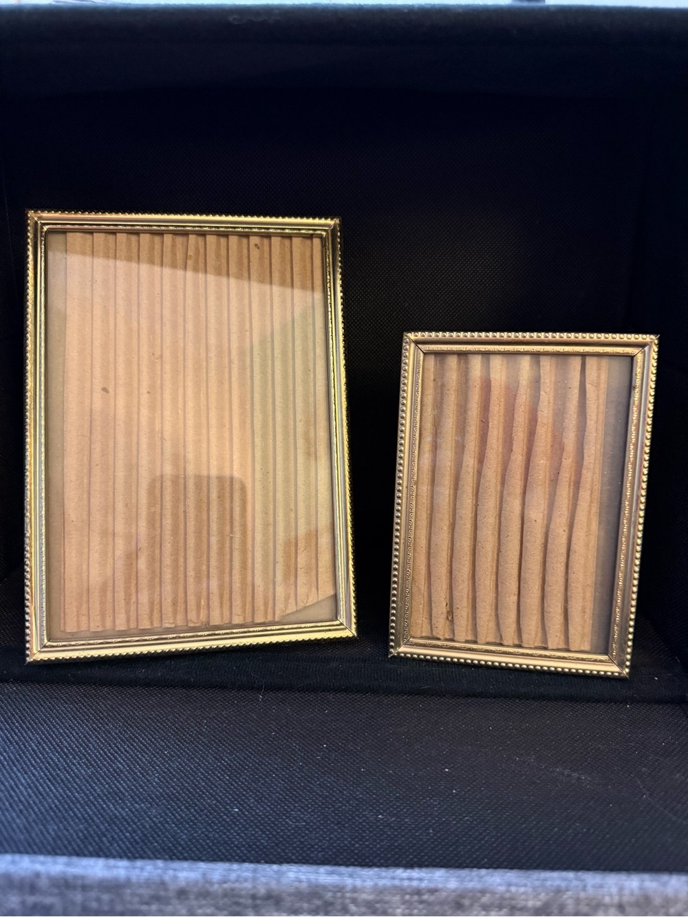 Vintage Gold Beaded Photo Frames Set of 2  Small and Medium   OSP
